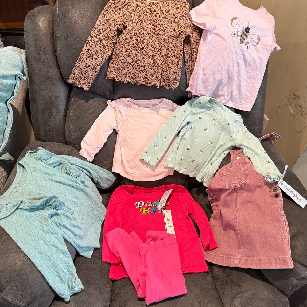 Cat & Jack Kids Shirts & Tops and denim overall dress